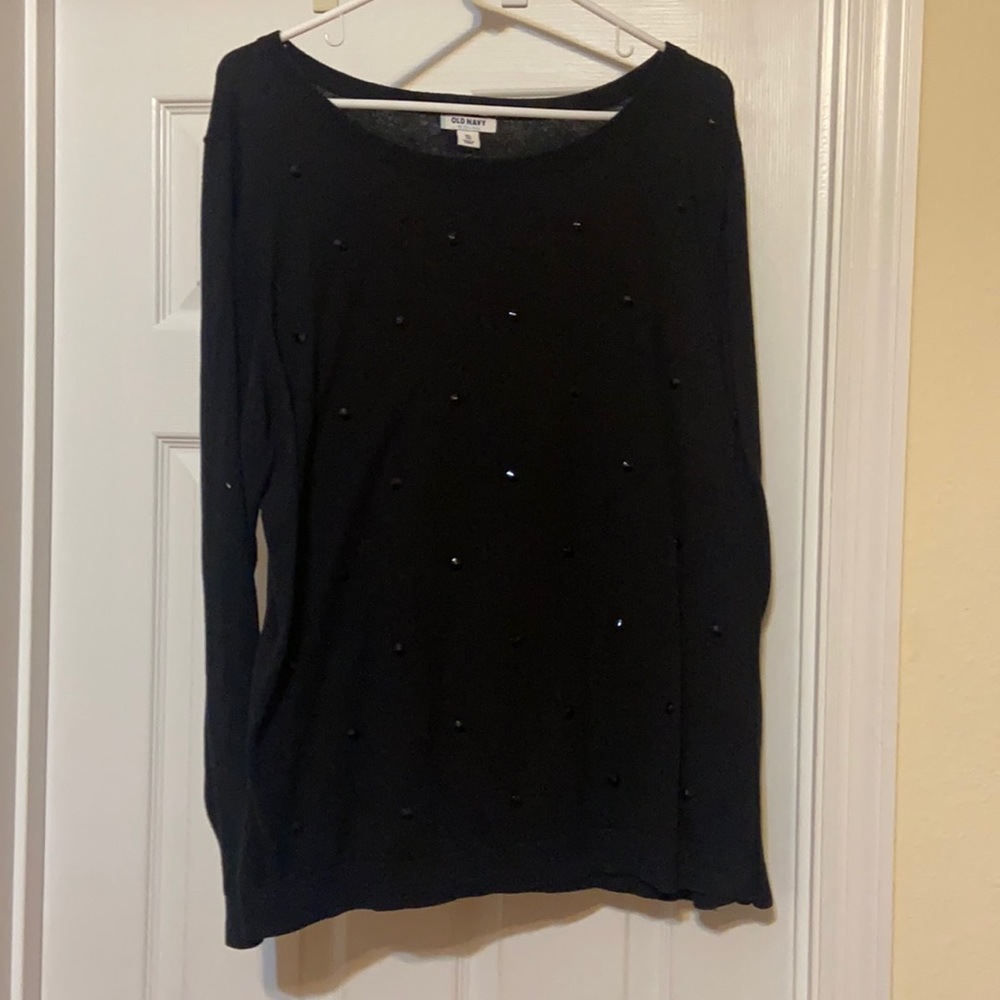 Size XXL - Old Navy black sweater w subtle sequins